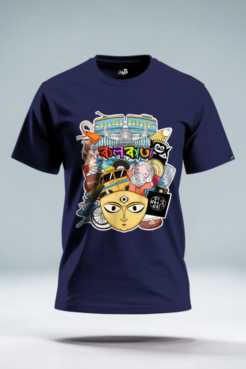 Doodle Kolkata Bengali Tshirt - Image 4