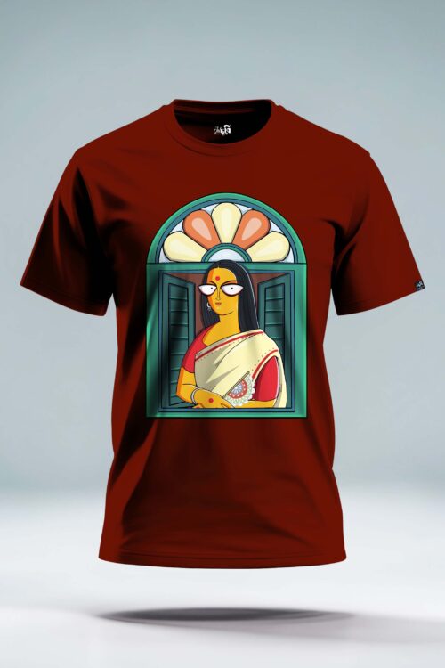 Bengali Monalisa Women's T-shirt - Image 4