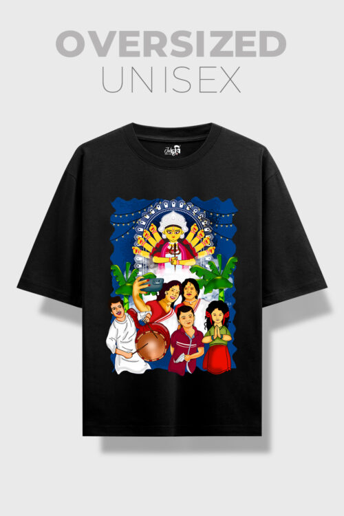Durga Puja Mondop Oversized Graphic Tshirt
