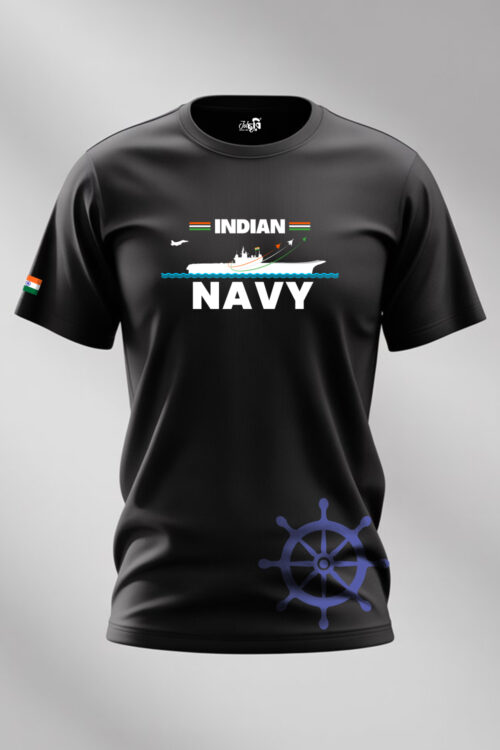 The INDIAN NAVY Printed T-shirt