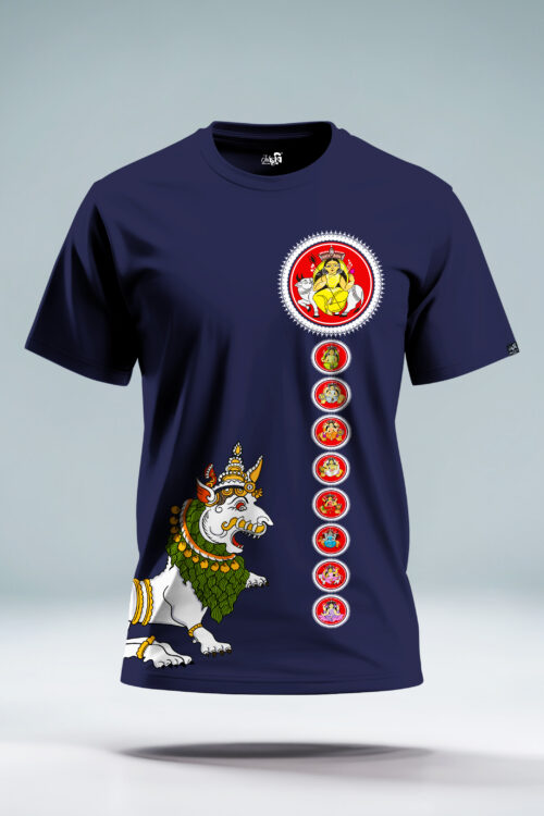 Navadurga Patachitra Painted Durga Puja Tshirt - Image 7