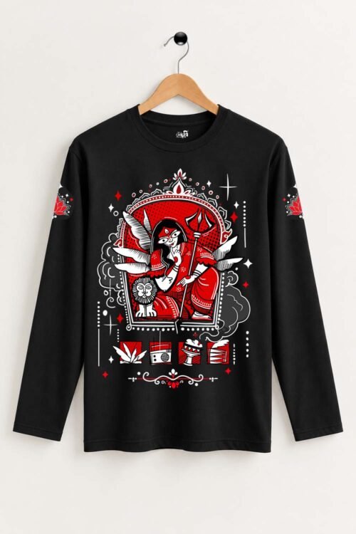 JOLCHOBI Muktokeshi Maa Durga Full Sleeve T-shirt